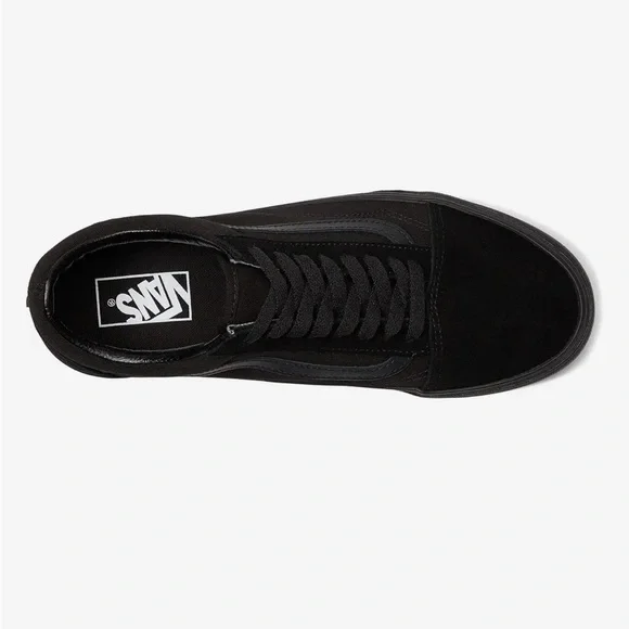 New Vans Old Skool Stackform Platform Sneakers Suede/Canvas Black Monochrome - Picture 4 of 12